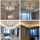 Ljojo Luxury Crystal Chandelier: Modern Retro Living Room Bedroom Lighting
