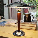 Ljojo Retro Wood Flying Saucer Bedside Lamp LED Decorative Lighting American Style
