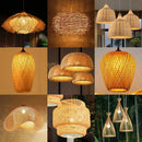 Natural Wicker Rattan Pendant Light Hand Knit Braided Ceiling Lamp by Ljojo