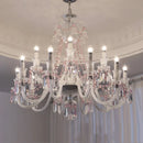 K9 Crystal Chandelier Pendant Light - Elegant White E14 LED Luxury Home Decor by Ljojo