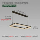 Nordic Square Pendant Lights Dimmable for Living Room - Ljojo