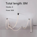 LED Ceiling Chandelier: Braided Hose Lamp for Living Room. Nordic Style Home Decor by Ljojo.