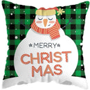 Cute Santa Claus Snowman Print Pillowcase for Ljojo Christmas Party Decor