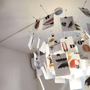 Ljojo Zettel Paper Chandelier Pendant Light for Living Room - DIY Ceiling Hanging Lamp