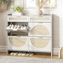 Rattan Shoe Storage Cabinet with 4 Flip Drawers & 2 Drawers by Ljojo™