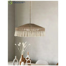 Modern Minimalist LED Pendant Light Wicker Rattan Chandelier for Living Room Decor by Ljojo
