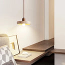 Natural Stone Pendant Light Travertine Hanging Lamp for Kitchen Living Room by Ljojo