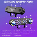 Ljojo™ 2PCS Bracket RGBW LED Light Stand Kit Magic Ball Beam Effect Remote Control