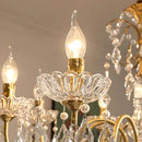 French Retro Copper Crystal Chandeliers Light for Living Room by Ljojo