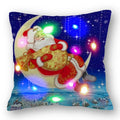 Christmas Santa LED Light Pillowcase for Home Decor, 45x45cm - Ljojo