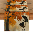 Autumn Maple Leaf Table Runner by Ljojo: Retro Home Dining Decor