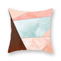 Geometric Marble Print Cushion Cover 45x45cm for Home Decor by Ljojo
