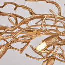 Ljojo Luxe Crystal Chandelier - Modern All-Copper Tree Lamp