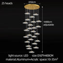LED Lotus Leaf Design Staircase Chandelier - Modern, Long, Villa - Ljojo