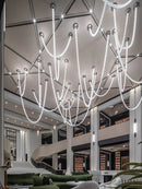 2026 New Trend Crystal Bullet High Ceiling Chandelier | Ljojo Light Fixture for Living Room Staircase