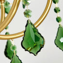 French Retro Copper Green Crystal Chandelier Pendant Light by Ljojo