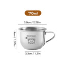 Ljojo Mini Stainless Steel Kids Tumbler Handle Milk Coffee Mug Drinkware