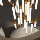 Ljojo Luxury Gold/Black Staircase Chandelier for Modern Living Spaces