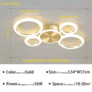 Modern LED Ceiling Light Fixture Brushed Aluminum Living Room Dining Bedroom Lamp Ljojo