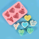 Ljojo Love Heart Silicone Mold for Chocolates, Cakes, Soaps, and Candles