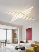 Black Chandelier Square LED Ceiling Lamp for Bedroom Living Room by Ljojo