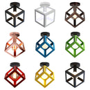 Ljojo Loft Cube Iron Ceiling Lamp for Indoor Lighting 110V220V
