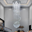 Ljojo LED Spiral Crystal Ball Chandelier for Staircase Pendant Lighting