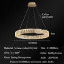 Ljojo Luxury Gold Metal Crystal LED Pendant Chandeliers for Home, Restaurant, Hotel