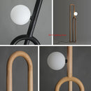 LED Wooden Style Dark Wood Floor Lamp - High-end Living Room Bedroom Decoration by Ljojo