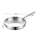 Ljojo 316 Stainless Steel Non-Stick Frying Pan Wok for Gas Stove Induction Pot