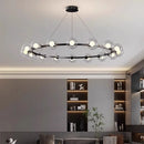 Ljojo Italian Light Luxury Circular Magic Bean Pendant Light for Dining Table and Living Room