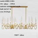 Ljojo Luxe Crystal Chandelier: Elegant Nordic Office & Living Room Pendant Lamp