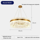 Gold Crystal Chandelier Pendant Light for Elegant Home Decor by Ljojo