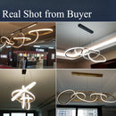 Ljojo LED Pendant Light Stainless Steel Modern Chandelier for Dining Kitchen Island