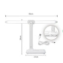 Ljojo LED Desk Lamp: Stepless Dimming, Multi-function Night Light, White Light