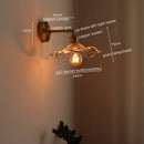 Ljojo LED Copper Glass Wall Light Fixture Retro Style Mirror Bar Lamp