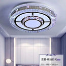 LED Circle Light Fixture Silver Crystal Pendant 500mm Diameter for Bedroom Living Room by Ljojo