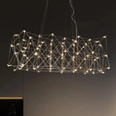 Ljojo Luxury Gold/Silver Starry Chandelier for Living, Bedroom, Dining Room