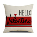 Ljojo Linen Cushion Cover 45x45 for Modern Living Room Decor & Sofa - Valentine's Day Theme