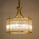 Ljojo Luxury Glass Chandelier: Modern Golden Copper Ceiling Pendant Light Fixture LED Lamp