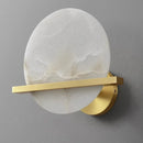 Ljojo Marble Alabaster Wall Lamp: Modern All-Copper Fixture for TV Background, Bedside, Corridor.