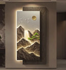 3D Sandstone Landscape Painting - Modern Corridor Decoration Wall Lamp by Ljojo