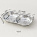 Ljojo Kids Stainless Steel Divided Food Plate with Cute Pattern