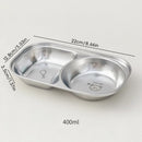 Ljojo Kids Stainless Steel Divided Food Plate with Cute Pattern