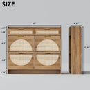 Rattan Shoe Storage Cabinet with 4 Flip Drawers & 2 Drawers by Ljojo™