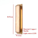 Natural Marble All Copper High-end Bedside Lamp by Ljojo - Creative Luxury Bedroom Wall Light