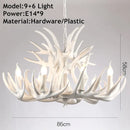Ljojo Resin Antler Pendant Chandelier Industrial Deer Horn Lights House Decoration Fixtures