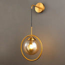 Golden Glass Ball Wall Sconce - Ljojo Bedside Wall Lamp for Modern Home Decor