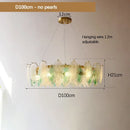 SANDYHA Stained Glass Chandelier LED Pendant Light Stylish Elegant Lighting for Living Room Bedroom by Ljojo
