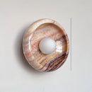 Modern Minimalist Round Jade Stone LED Wall Pendant Light Hanging Lamp by Ljojo